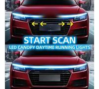 1pc meteora dinamica luci a led per cofano auto striscia guida universale per cofano motore barra luminosa decorativa fari automatici luce di marcia per auto