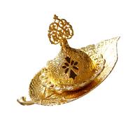1pc Middle East Arab Style Incenso Burner Art Incenso per casa (Golden)