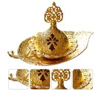 1pc Middle East Arab Style Incenso Burner Art Incenso per casa (Golden)