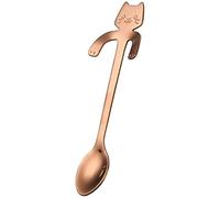 1Pc Mini Cat Cucchiaino da caffè in acciaio inox Cucchiaio da tè da appendere Cucchiaio da tè Zuppa Zucchero Dessert Antipasto Condimento Cucchiaio da bistrot, oro rosaDisponibili e professionali.