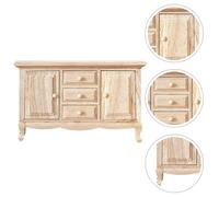 1Pc Mini House in legno Credenza Mini Mobile Ornamento