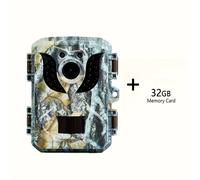 1pc Mini Telecamera da Caccia con Pollici, Telecamera da per la Fauna Selvatica, Visione Notturna, Infrarossi per Monitoraggio della Fauna Selvatica Camouflage