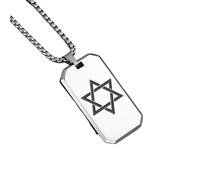 1PC Minimalismo Collana Ebrea Stella di Davide per uomini Geometrica Stella a sei punte Collana spirituale Uomini Gioielli