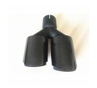 1PC Modifica Auto Universale Doppio Tubo Di Scarico Per Automobile Tubo MARMITTA Punta Di Scarico In Fibra Di Carbonio Universale Terminale Di Coda(76-89MM)