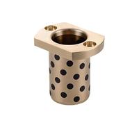 1PC MPTNZ Diametro interno 6,8,10,12,13mm Maniche in ottone Copertura in grafite Guarnizioni Flangia Due fori Boccola composita Cuscinetti(10x14x15-29x4-2pcs)