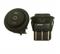 1pc MR-3-230-R6-BBNW ship type switch 23mm round opening 20mm 6P 3 gears(On-OFF-on)10A250V Controls Switches