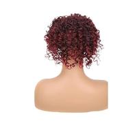 1pc multicolore arricciatura a vite tre carte comfort sostituzione blocco capelli parrucca sintetica soffice moda naturale for le donne uso quotidiano(SW78-1BTBURG)