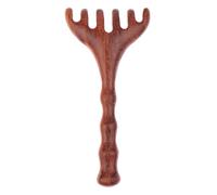 1PC Naturale Dorato Sandalo Cinque Artigli Massaggiatore del Cuoio Capelluto Gua Sha Strumento Back Scratcher Spa Palmare Meridiano Massaggio Pettine Cura dei Capelli