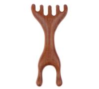 1PC Naturale Dorato Sandalo Cinque Artigli Massaggiatore del Cuoio Capelluto Gua Sha Strumento Back Scratcher Spa Palmare Meridiano Massaggio Pettine Cura dei Capelli