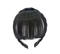 1Pc Nero Naturale Falso Frangia Pezzo di Capelli Clip Parrucca Lunga Sintetico Fascia Per Capelli Frangia Fascia Accessori Per Capelli Per Le Donne