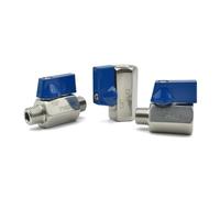 1pc NPT Filettatura 304 Valvola a sfera in Acciaio Inox 1/8 1/4 3/8 1/2 3/4 Acqua Oleica Valvola a sfera bidirezionale autoprodotta (1/8 ", BSP_MASCHIO A MASCHIO)