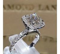 1pc Nuovo Anello alla moda con zirconi bianchi adatto come accessorio per fidanzamento per donne, ma anche come regalo per familiari/amici/amori maschili/femminili. 7,5,9,11,6,8,10Lega di zinco