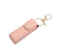 1PC Nuovo Mini Portatile Key Bag Rossetto Rossetto Cosmetici Sacchetto di Immagazzinaggio di Cuoio Lip Balm Bag Portachiavi Holder Copertura Protettiva, rosa