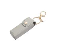1PC Nuovo Mini Portatile Key Bag Rossetto Rossetto Cosmetici Sacchetto di Immagazzinaggio di Cuoio Lip Balm Bag Portachiavi Holder Copertura Protettiva, grigio