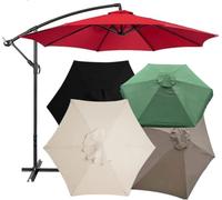 1pc Ombrellone da Sole Tessuto di Ricambio Ombrellone da Giardino Copertura Baldacchino, Protezione UV 30 per Ombrellone da Giardino, Tessuto Solare E Antipioggia, Red, 3m/8bones