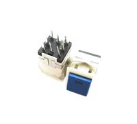 1PC open 17MM square push-button switch KD2-21 with Blue light 3V with lock 8 pins