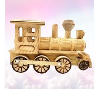 1PC Ornamento da tavolo in legno Ornamento da locomotiva retrò per bambini