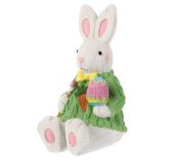 1pc Ornamento di coniglio pasquale Effetto tessitura Resina Decorazione della