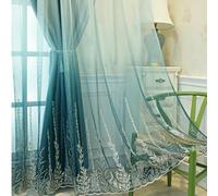 1pc Oscuramento Gradiente Tende per Salotto Tulle Drappo Mantovana Doppio Strato