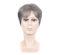 1Pc Parrucca corta grigio argento parrucca per capelli in fibra ad alta