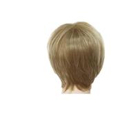 1pc Parrucche Bionde for Le Donne Bianche Parrucca Sintetica Corta Riccia Con Frangetta Ombre Acconciatura Mamma Pixie Cut Capelli Castani Anziani(Blonde)
