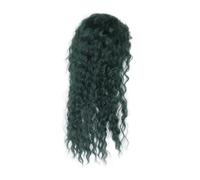 1pc Parrucche Ciano for Le Donne Capelli Sintetici Parrucca Riccia Lunga Con Linea Sottile Soffici Onda Darg Queen Cosplay Costume Party Ombre(#350)