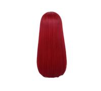 1pc parrucche sintetiche blu del costume for le donne ragazza bambini parrucca capelli lunghi ricci ondulati discendente cosplay anime film drag queen(Red 2)