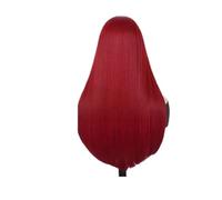 1pc parrucche sintetiche for costumi blu for donne ragazze capelli lunghi ricci ondulati scendono cosplay parrucca di film anime musical(Red Straight)