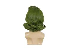 1pc parrucche verdi cosplay for uomo capelli sintetici corti con forma contiene sopracciglia bianche parrucca anime festa in costume