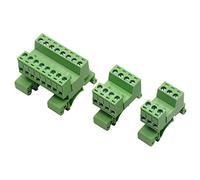 1Pc passo di 5,08 mm a 4 pin vite Connettore plug-in Morsettiere NS35mm montaggio su guida DIN 15P 16P 20P 12P Kit barra di messa a terra terminale(16P)