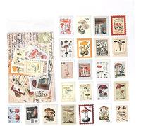 1pc Pianta Illustrazione Timbro Vintage Fungo Stick Etichetta Decorativa Adesivi di Cancelleria per Diario Scrapbooking Diario Design Professionale