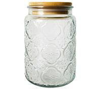 1PC Plum Glass Seal Canister Bottiglia a grana grossa Coperchio in bambù