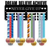 1PC Porta medaglia Porta medaglia Appendiabiti Display for Parete Casa Badge Gara Calcio Ginnastica Nuoto Medaglia 11,4 x 5,1 Pollici(Style 02)
