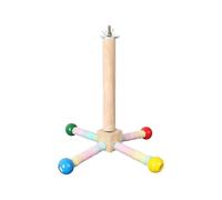 (1pc) Posatoio interattivo girevole in legno per uccelli, ideale per pappagallini, calopsitte e piccoli uccelli.