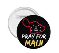 1pc Pregate per Maui Hawaii Spille per bottoni Maui Hawaii Spilla per bottoni forte God Bless Hawaii Spilla I Stand con Hawaii Distintivo rotondo per abbigliamento Borsa Cappello Accessori