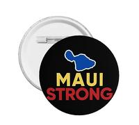 1pc Pregate per Maui Hawaii Spille per bottoni Maui Hawaii Spilla per bottoni forte God Bless Hawaii Spilla I Stand con Hawaii Distintivo rotondo per abbigliamento Borsa Cappello Accessori