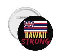 1pc Pregate per Maui Hawaii Spille per bottoni Maui Hawaii Spilla per bottoni forte God Bless Hawaii Spilla I Stand con Hawaii Distintivo rotondo per abbigliamento Borsa Cappello Accessori