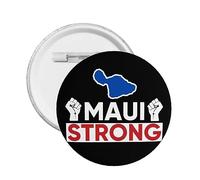 1pc Pregate per Maui Hawaii Spille per bottoni Maui Hawaii Spilla per bottoni forte God Bless Hawaii Spilla I Stand con Hawaii Distintivo rotondo per abbigliamento Borsa Cappello Accessori