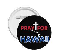 1pc Pregate per Maui Hawaii Spille per bottoni Maui Hawaii Spilla per bottoni forte God Bless Hawaii Spilla I Stand con Hawaii Distintivo rotondo per abbigliamento Borsa Cappello Accessori