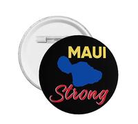 1pc Pregate per Maui Hawaii Spille per bottoni Maui Hawaii Spilla per bottoni forte God Bless Hawaii Spilla I Stand con Hawaii Distintivo rotondo per abbigliamento Borsa Cappello Accessori