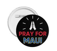 1pc Pregate per Maui Hawaii Spille per bottoni Maui Hawaii Spilla per bottoni forte God Bless Hawaii Spilla I Stand con Hawaii Distintivo rotondo per abbigliamento Borsa Cappello Accessori