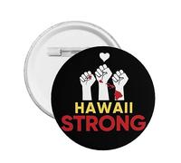 1pc Pregate per Maui Hawaii Spille per bottoni Maui Hawaii Spilla per bottoni forte God Bless Hawaii Spilla I Stand con Hawaii Distintivo rotondo per abbigliamento Borsa Cappello Accessori