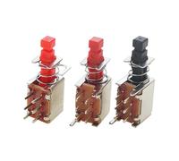 1PC PS-22F03 PS-22F02 Interruttore a pulsante con blocco PCB ad angolo retto con cappuccio DPDT Bipolare Autobloccante/Chiave di alimentazione 6Pin A03(AJ-388 A03)
