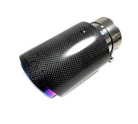 1PC Punta Di Scarico Per Auto Tubo Viola Lucido In Fibra Di Carbonio Tubo Marmitta Semplice Modifica Tubo Di Scarico Parti Di Automobili Tubo Di Scappamento(54MM IN-89MM OUT)