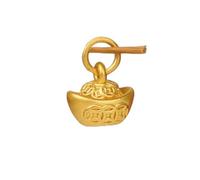 1PC Pure 999 24K Oro Giallo Uomo Donna 3D Moneta Yuanbao Ciondolo 0.63g