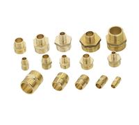 1pc Raccordo pneumatico for tubo in ottone 1/8" 1/4" 3/8" 1/2" 3/4" 1" BSP maschio X maschio Adattatore for connettore tubo nipplo esagonale intercambiabile(DN20 to DN25)