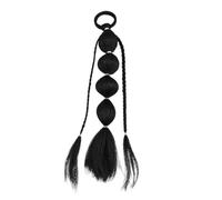 1PC Ragazze Treccia Dolce Legami for Capelli Colori Sfumati Twist Treccia Parrucca Fasce for Capelli for Feste e Uso Quotidiano(Black)