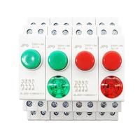 1PC Rail Tipo Spia Pulsante di Accensione Spia Rossa Verde Segnale 220V 24VAC/DC(ACDC 230V Green)