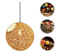 1pc rattan art palla lampadario barra barra di decorazione lampada a soffitto
