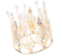 1pc Rhinestone Crown Wedding Cake Crown Baking Crown Ornament (Golden)